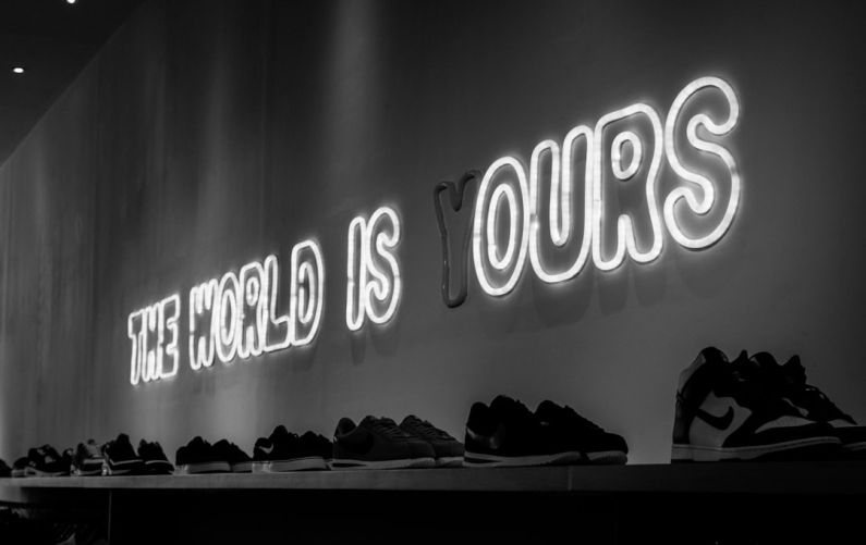 Streetwear - The World is Yours LED signage